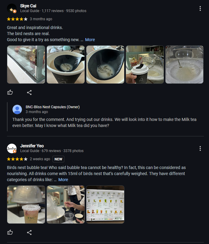 Bird's Nest in Singapore reviews